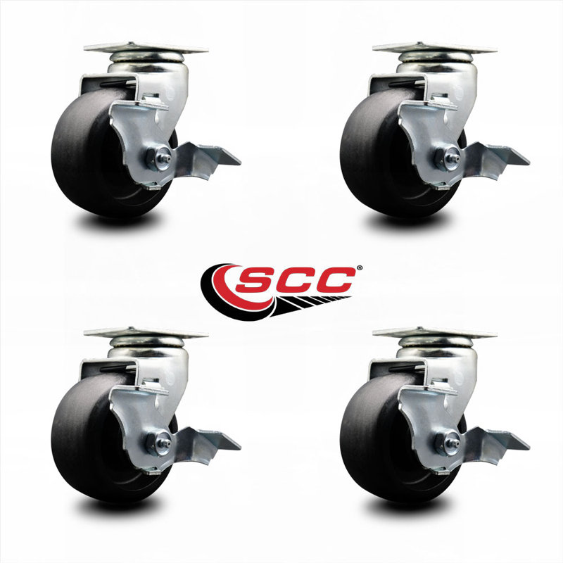 Glass Filled Nylon Caster with Roller Bearings