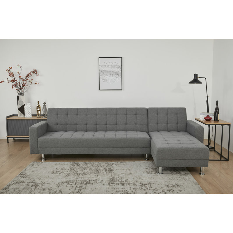 Wycombe Sleeper Corner Sofa, Peppered Grey
