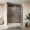 Porte de douche pivotante semi-sans cadre avec verre trempé 1/4 "