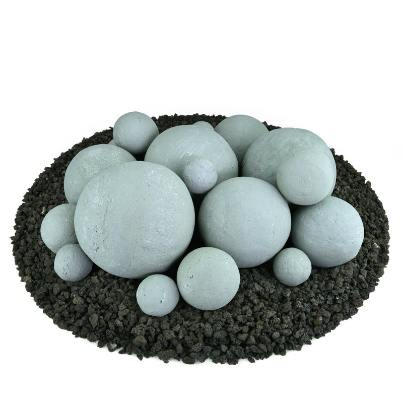 Ensemble de foyer d'extérieur 18 pièces, Gris étain