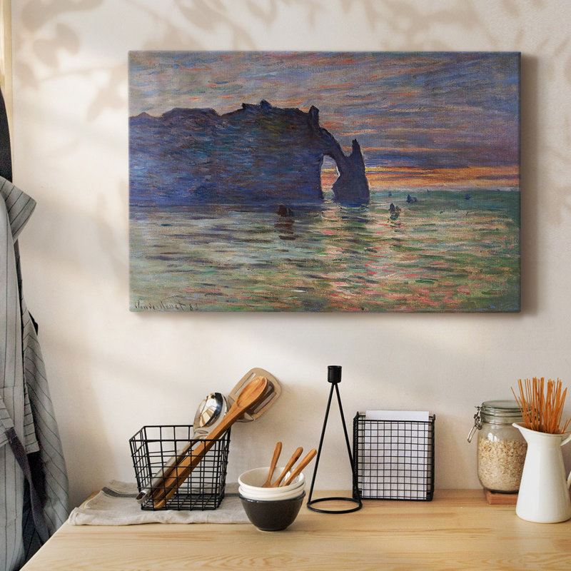 Etretat, Sunset, 1883-Gallery Wrapped Canvas, 8" H x 12" W