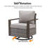 Allcot Outdoor 2-Person Seating Group With Swivel Glide Chair With Cushions-1636821524-1636821529
