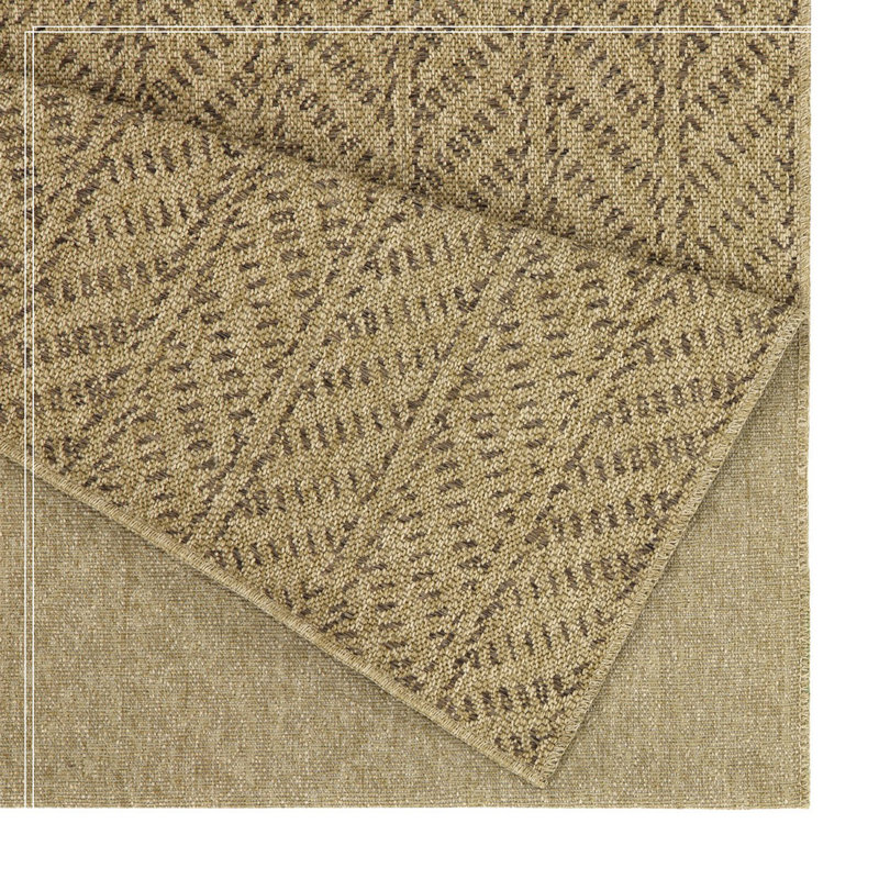 Jute/Mocha Indoor/Outdoor Area Rug, Rectangle 7'10" x 10'3"