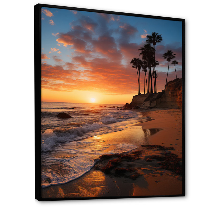 «Girdler California Landscape», reproduction, H 44 po x l 34 po x P 1,5 po, Cadre flottant noir