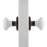 Classic Rosette with White Porcelain Door Knob