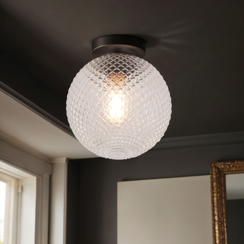 Prismatic 1-Light Flush Mount - Black, Matte Black