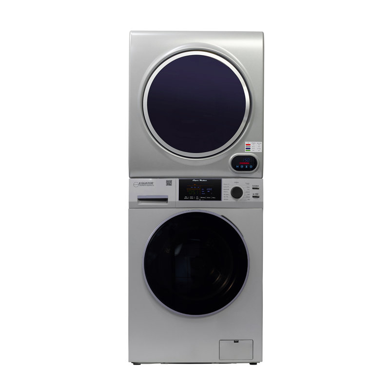 Laveuse Equator Premium empilable 110 V 1,62 pi³ 15 lb + sécheuse ventilée DIGI 3,5 pi³