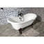 Baignoire sur pattes ovale en fonte 67 pouces Kingston Eden Aqua Brass-136991902
