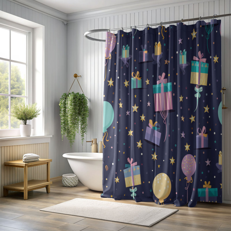 Rideau de douche Celebration Party - Premium, H 74 po x l 71 po