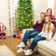 Arbre de Noël artificiel pin vert avec lumières claires/blanches-1393078014