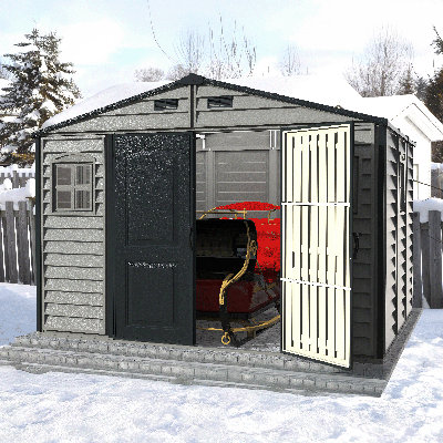 Remise de rangement en vinyle l 10,5 pi x P 8 pi WoodSide Plus