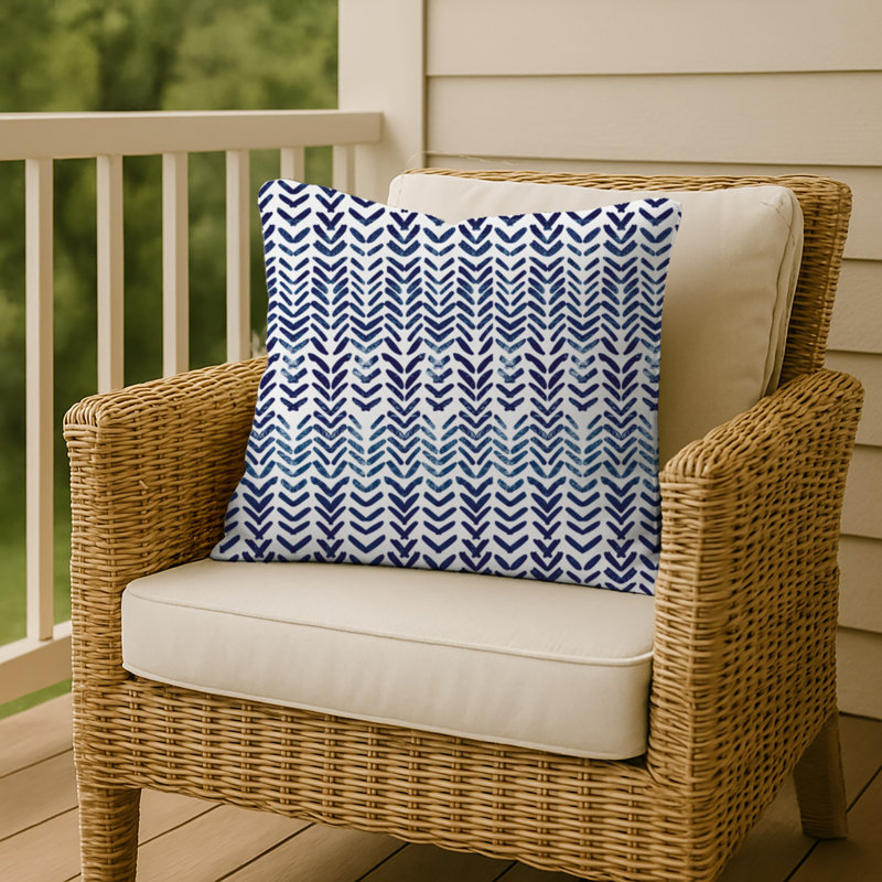 Housse de coussin et insert 6 carrés , 18 po x 18 po, Bleu