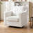 36.2" Wide Upholstered Swivel Accent Armchair With Sloped Arms-947789596