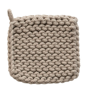 Poignée carrée en crochet de coton carré