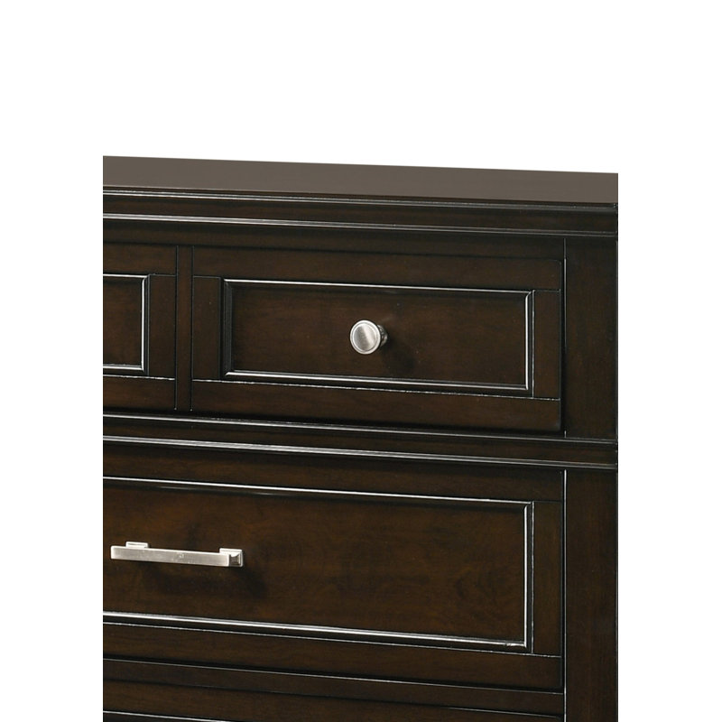 Commode 5 tiroirs, commode moderne, Acajou