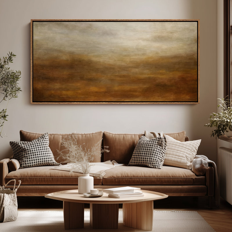 Très grand art mural rétro encadré pour art classique, Naturel, H 30 po x l 60 po