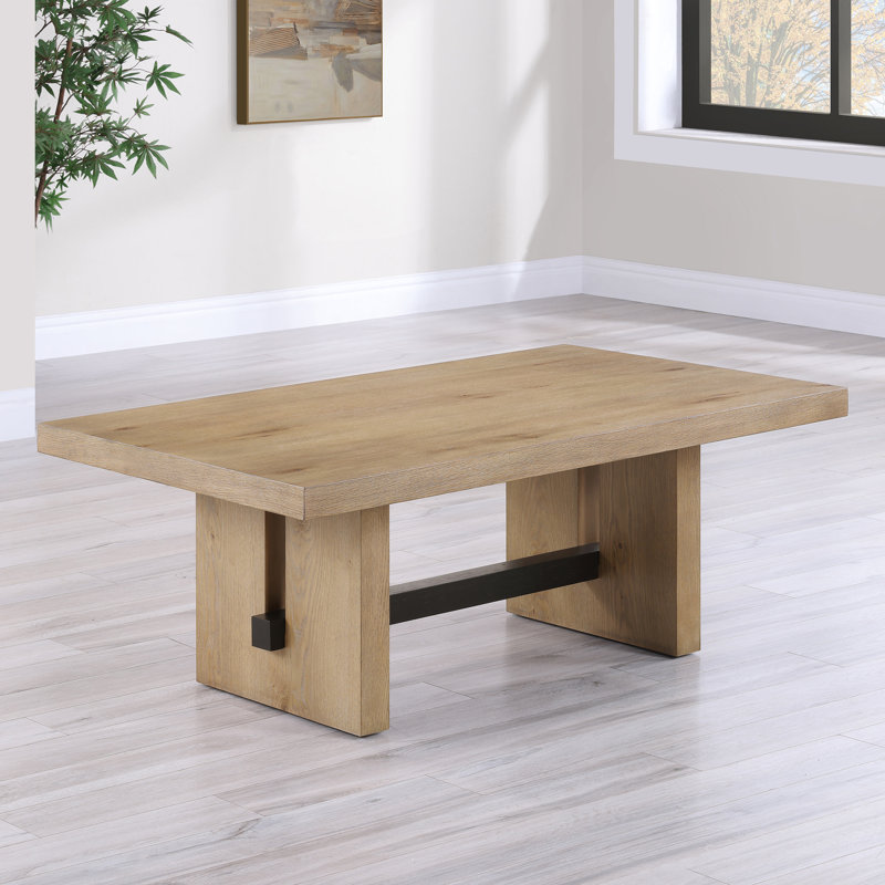 Table basse en bois Rickye, Brun