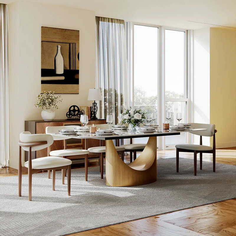 Table de salle à manger , Blanc Pandora, L 93,70 po x l 42,71 po
