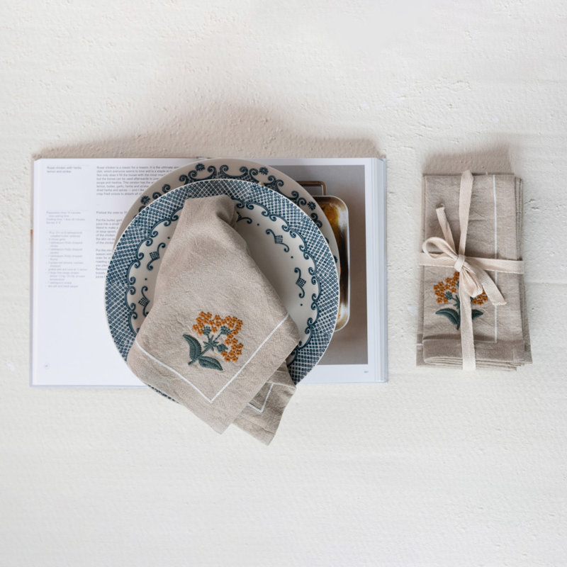 Iacovelli Cotton Floral Square Napkin