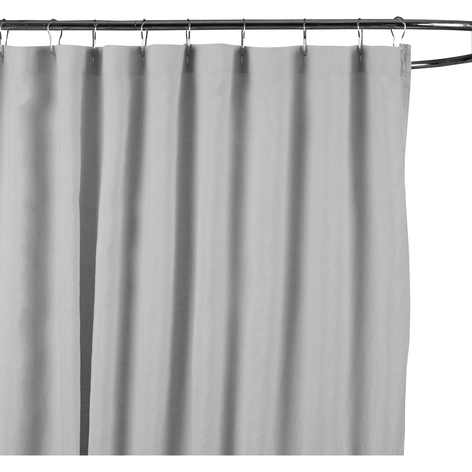 Kendo Linen Shower Curtain, Silver