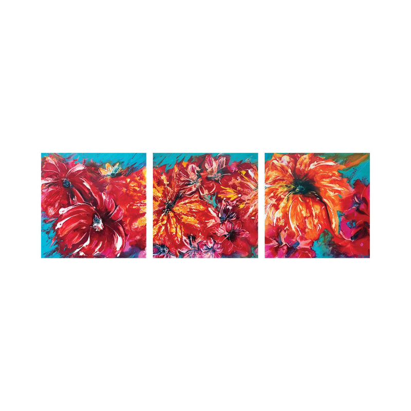 «Tropical Garden Triptych», ensemble d'art mural sur toile tendue (ensemble de 3)