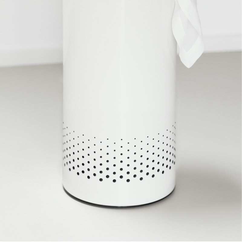Panier à linge avec couvercle en liège Brabantia, Blanc, Petit (H 25 po x l 12 po x P 12 po)
