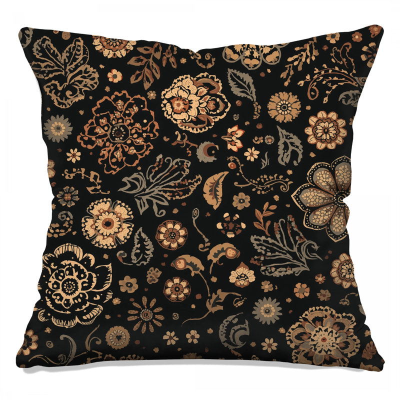 Coussins décoratifs à motif floral, 14 X 14 pouces