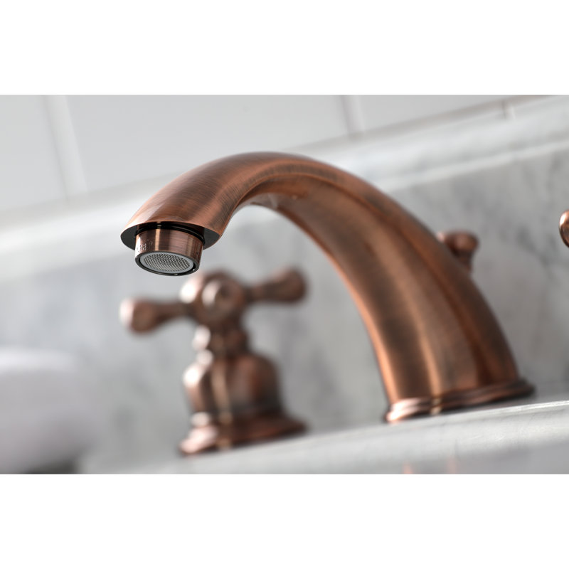 Robinet de salle de bain espacé avec ensemble de drain Magellan, Cuivre antique