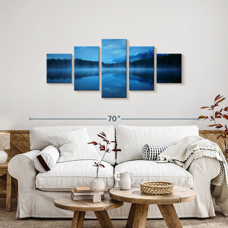 Lake Herbert At Dawn, 24" H x 55" W
