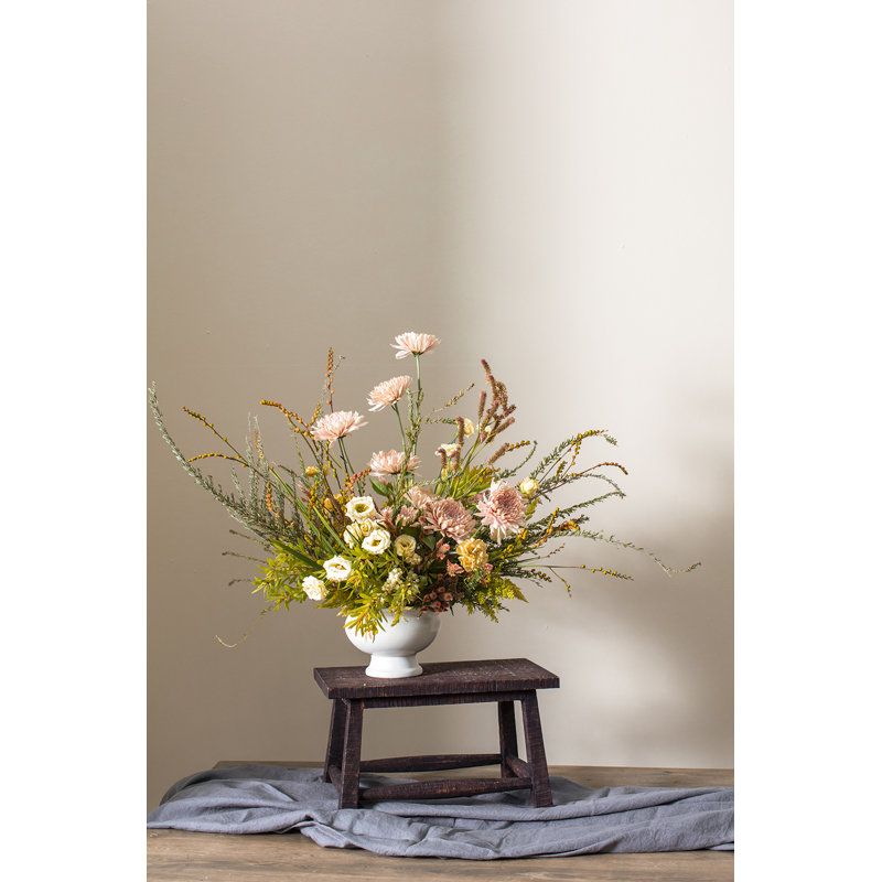 Handmade Ceramic Table Vase, 6.25" H x 8.5" W x 8.5" D