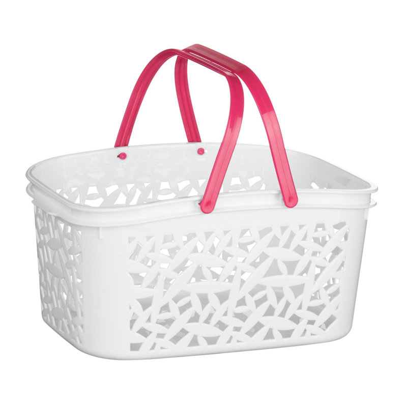 Rebrilliant Plastic Decorative Basket, White