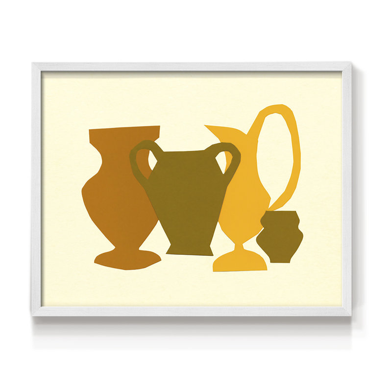 «Posing Pottery II», reproduction encadrée, H 22 po x l 28 po, Blanc
