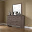 Mobilier de chambre à coucher avec tiroirs en bois à finition naturelle