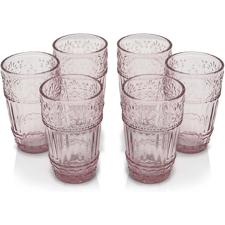 Bloomsbury Market Ballico 6 - Piece 16oz. Glass Drinking Glass Glassware Set  & Reviews