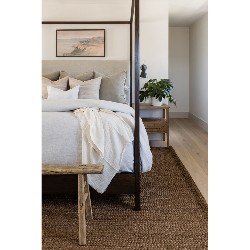 Jute / Sisal Area Rug in Brown, Rectangle 8' x 11', Dark Brown