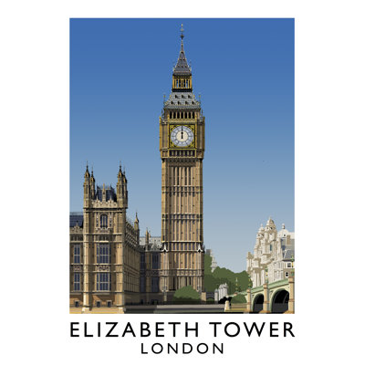 Elizabeth Tower 1 Piece Wall Art