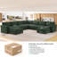 Hardaway Upholstered Chenille U-Shaped Sectional with Ottoman-1072629862-1072629863