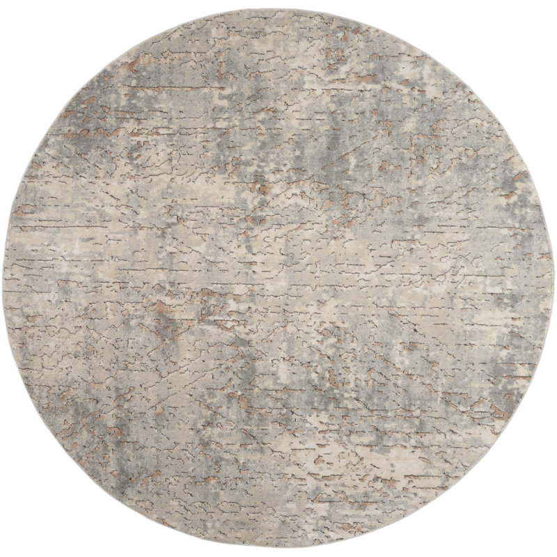 Addilyn Abstract Indoor Rug, Round 7'10"