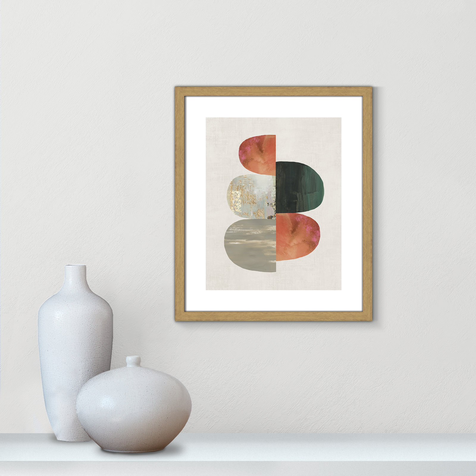 Evolving Energy II by Tom Reeves - Print, 19" H x 16" W, Framed Print, Beige