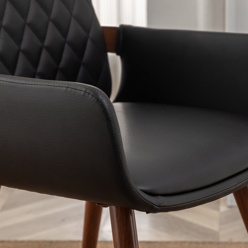 Chaises de salle à manger rembourrées Kopelynn, Noir