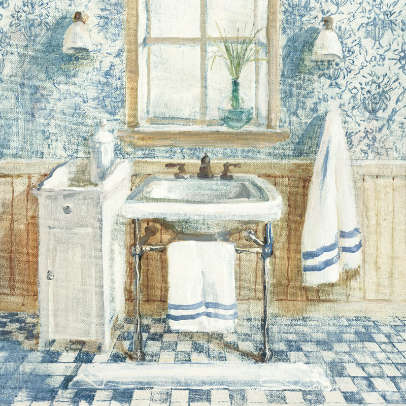 Lavabo victorien I marine, H 12 po x l 12 po