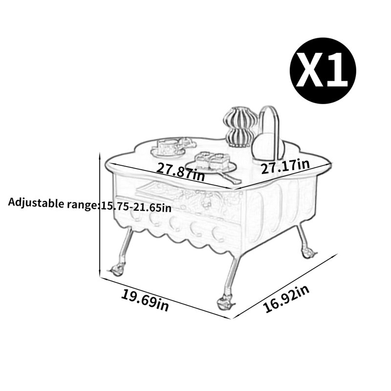 Table basse American Style, Noir