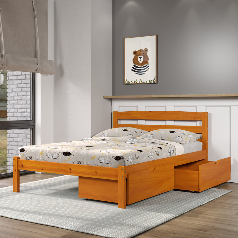 Lit double pour enfant Heera, Miel