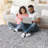 LOOM & LUXE 2X8 Ivory-Grey Oriental Non-Shedding Stain-Resistant Chic Narrow Rug
