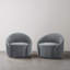 Fauteuil demi-tonneau pivotant rembourré Aunna-1337935450