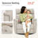 Swivel Glider Power Recliner Nursery Chair with Adjustable Headrest and Nightlight, Fabric Upholstered