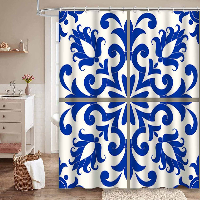 Rideau de douche Tile, L 72 po x l 78 po