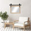 Miroir rustique moderne avec rail de porte de grange en acier-824512039-824512023
