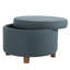 Repose-pieds rond avec rangement Chew Stoke-25182777