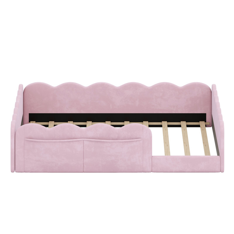 Lit tapissier Minimalist, Rose